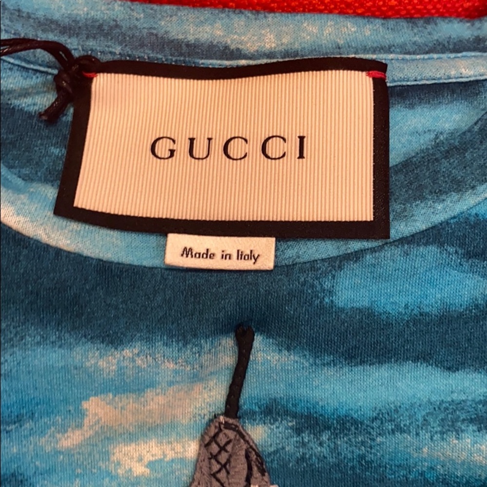 Gucci printed cotton jersey cyan rainbow - Picture 7 of 15
